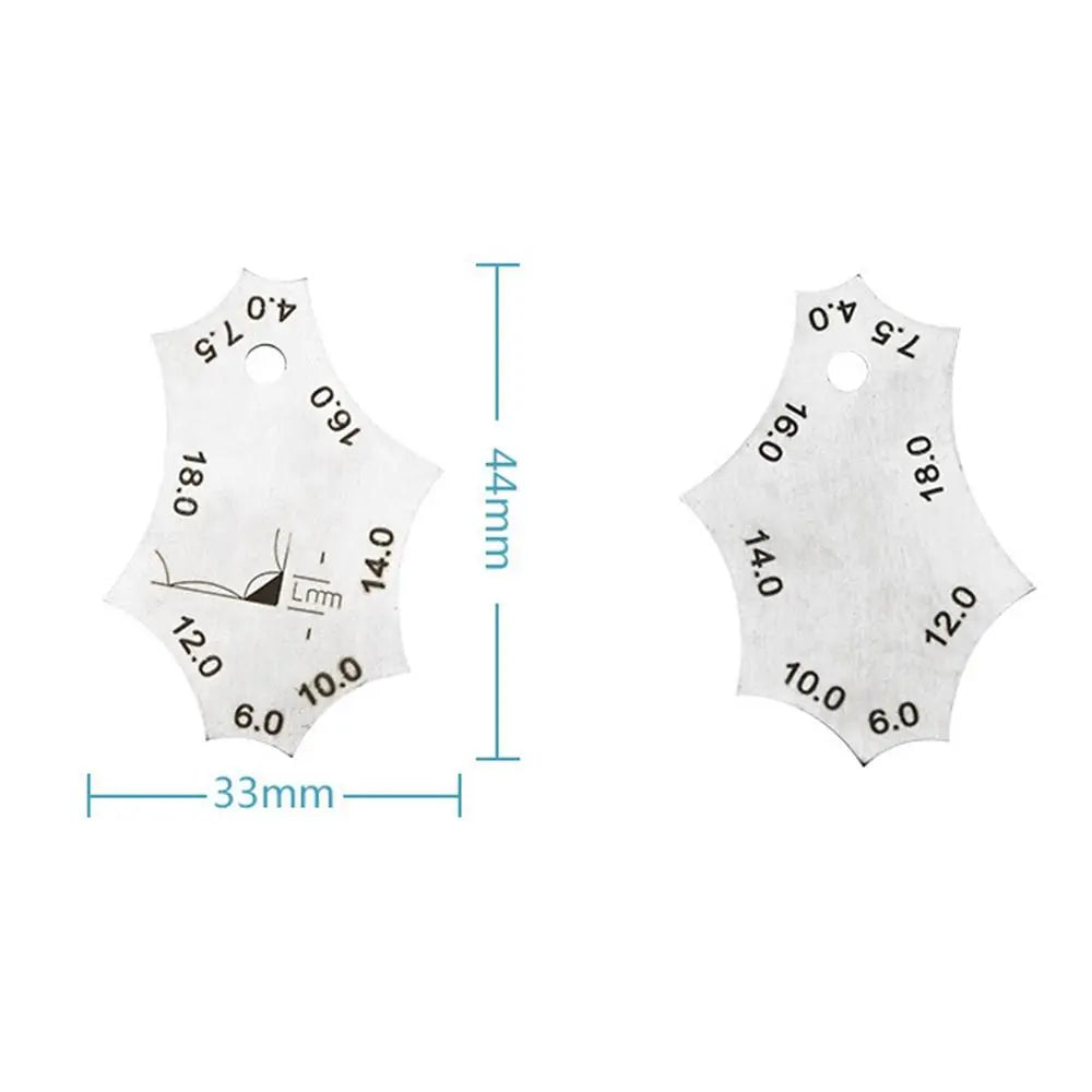 Mini Pocket Welding Joint Two-piece Gage Stainless Steel Fillet Weld Seam Gap Butt Weld Gauge High Precision Inspection Ruler