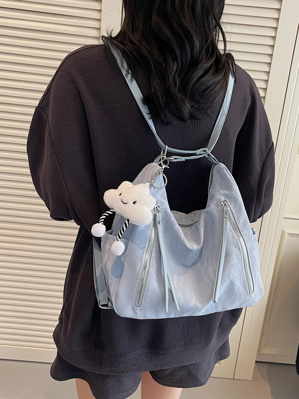 New 299 Multi-Functional Double Shoulder Underarm Bag Women's 2026 New Style Soft PU Square Shape Handbag Tote Bag Crossbody Bag