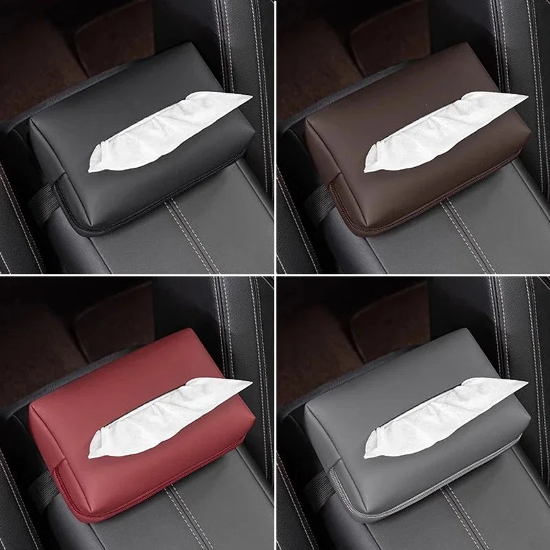 Car PU Leather Tissue Box Gift Set for BYD Seal Dolphin Yuan Plus Seal U Frigate 07 Tang EV Han EV Song Pro Auto Accessories