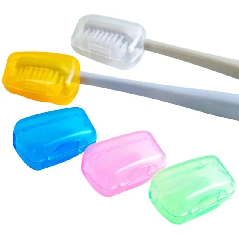 1/2pcs Travel Toothbrush Head Covers Toothbrush Protector Cap Brush Pod Case Protective Portable Plastic Clip For Household