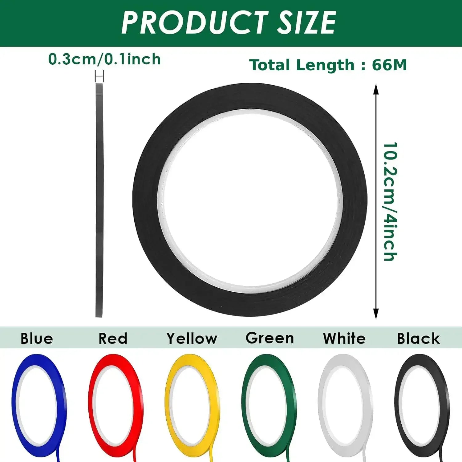 3/5/10/15mm Width Graphic Tape Pinstripe Tapes Grid Marking Tapes Whiteboard Gridding Tape Self Adhesive Artist Tape for DIY Art