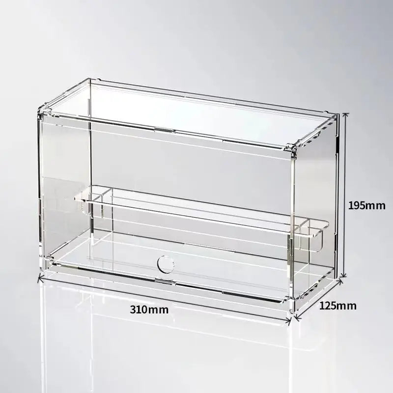 Orange Transparent Acrylic Storage Boxes, Transparent Ladder Display Cases Toys, Car Models, Souvenirs Storage Display Cabinet