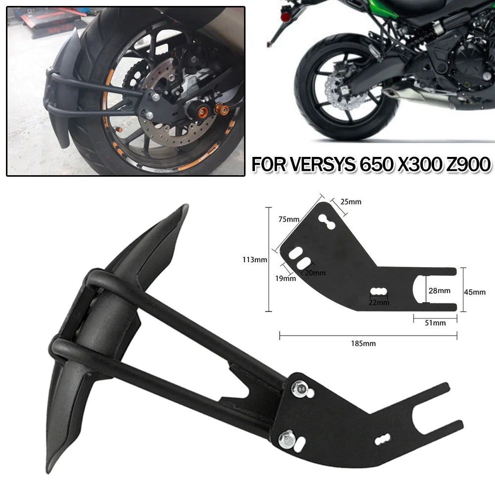 Back Mudguard Splash Guard For Kawasaki ER6N Z900 VERSYS X300 650 Z650 Z800 For Honda X4 Motorcycle Rear Fender Protector Cover