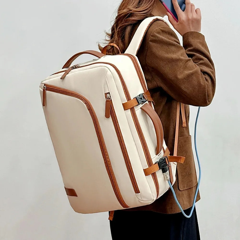 Unisex Simple Business Laptop Backpack Outdoor Large Capacity Travel Bag Student School Backpack Durable Wear Resistant
