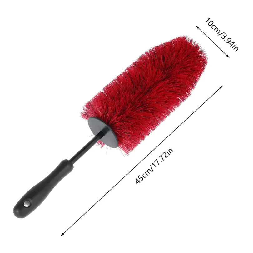 Car Wheel Brush Tire Cleaning Brush Rim Scrubber Soft Alloy Cleaner for Vehicle Tire Car Chassis Engine Washing Acce Clean Tool