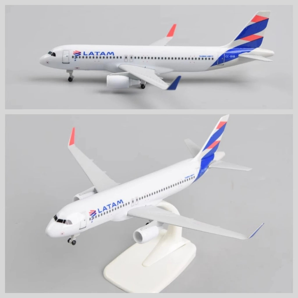 20CM Diecast Metal Alloy Airplane Model Toy For A320 Latam Airways of Chile Aircraft Plane with Landing Gears Toy For Collectio