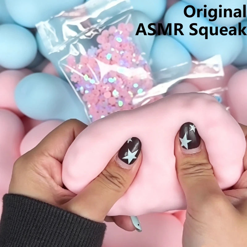 Pink Blue Soap Ball Squishy Soap Stress Ball Fidget Toy Crunchy Squeeze Ball Round Blocks Filled ASMR Anti Stress Toys