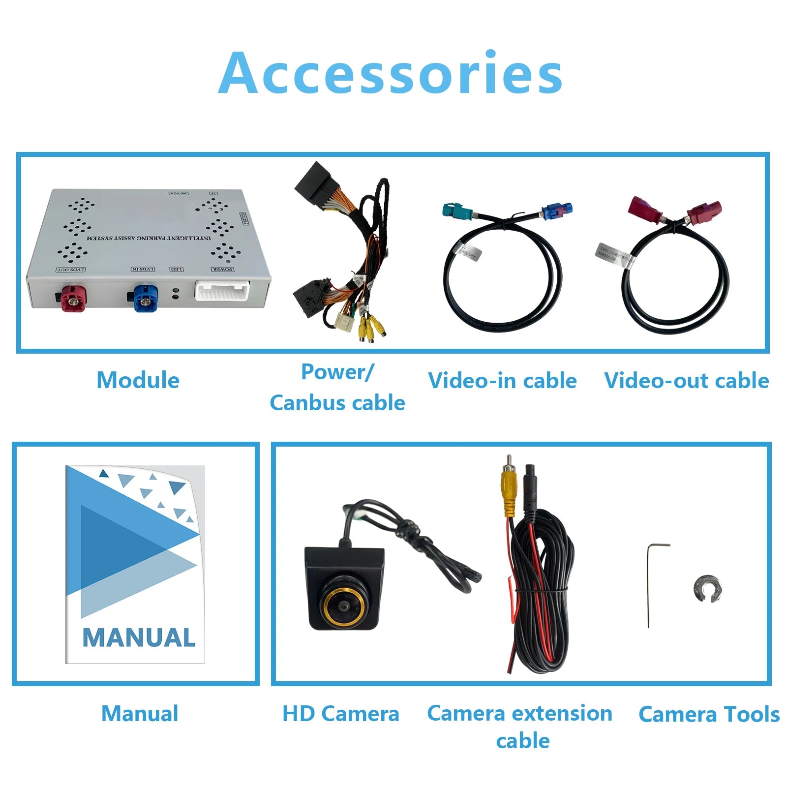 AHD Backup Camera Interface for 2018-2023 Toyota Proace, Peugeot Partner, Rifter, Citroen Berlingo, Fiat Doblo, Opel Corsa