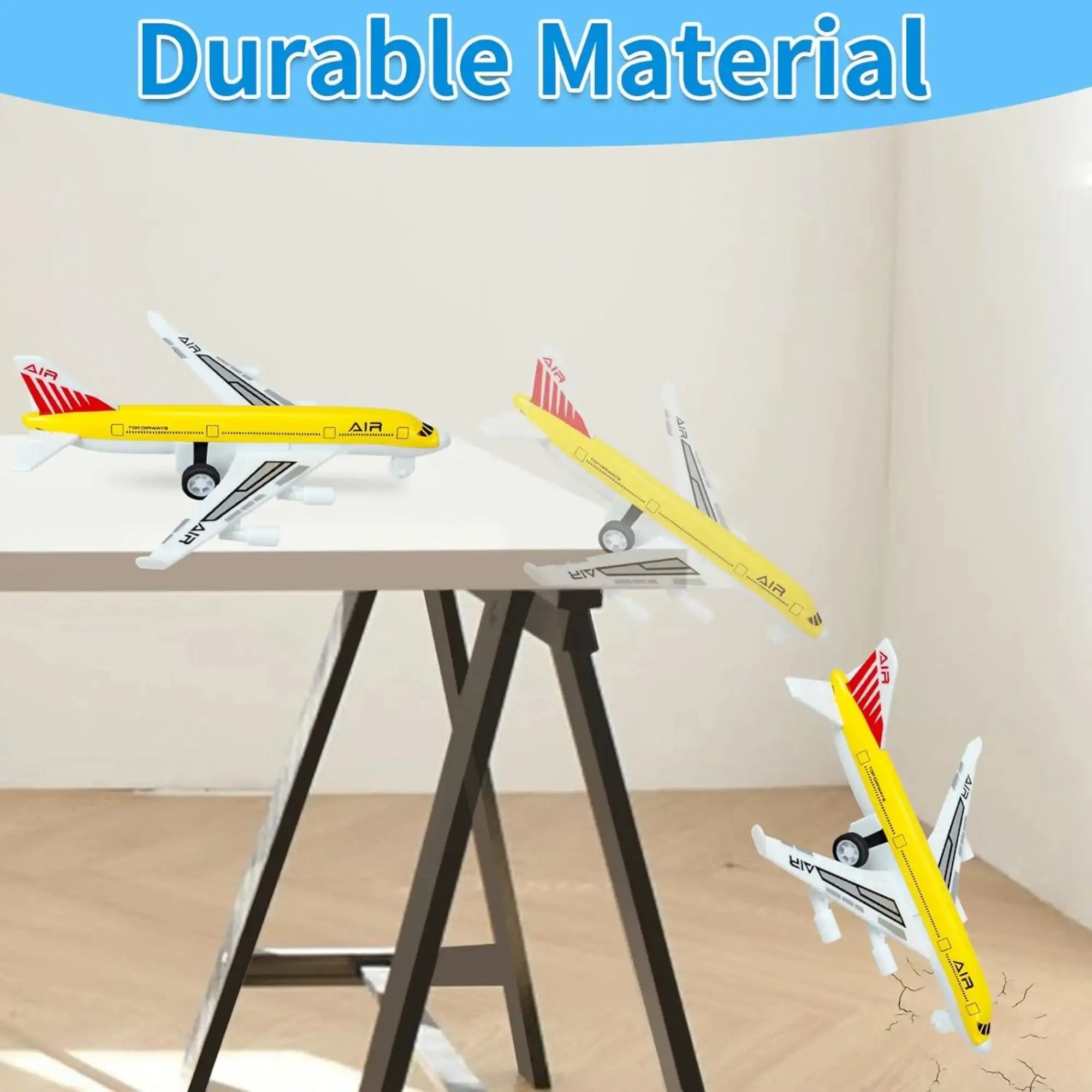 4 Pack Airplane Toys, Pull Back Airplane Toys for 3+Years Old Boys Girls, Die Cast Aircraft Plane Models for Kids