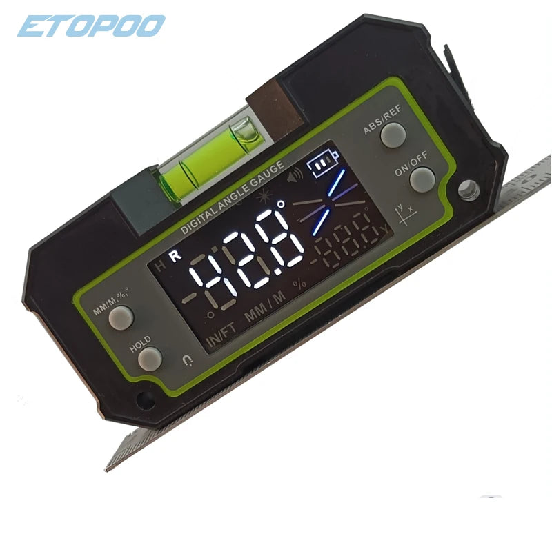 0.1 Degree Dual Axis Digital Protractor Level Inclinometer Bluetooth Ruler Biax Rechargable Magnetic Level Box Measuring Angle