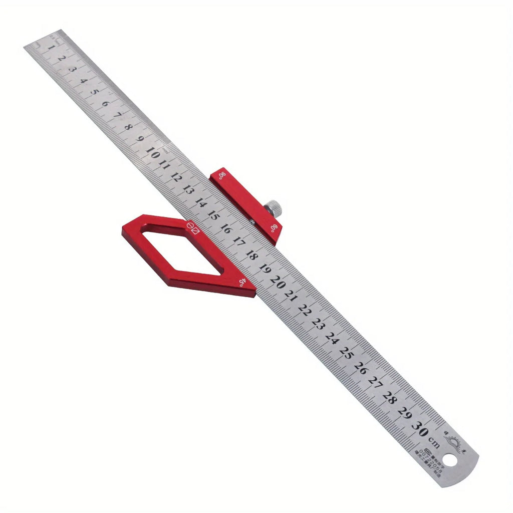 Steel Center Finder Positioning Block 45/60/90 Degree Angle Scriber Gauge Woodworking Multi-angle Marking Measuring Tool