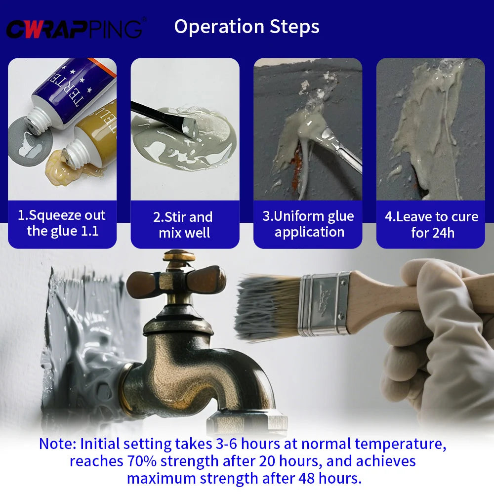 Welding Glue Metal Repair Adhesive Heat Resistance AB Sealant High Strength Plastic Repair Casting Adhesive Metal Plastic Wood