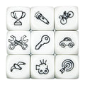D6 Dice Set Telling Story Cube High Quality Acrylic 6 Sided Dice Funny Engraved Patterns For Games