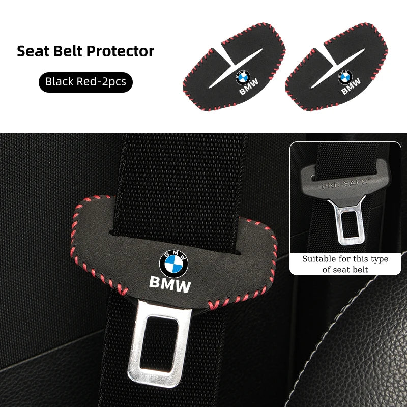 2PCS Car Seatbelt Protector Auto protective cover pad For BMW X1 X2 X3 X5 X4 X6 X7 G30 G20 G32 G11 G12 F40 F30 F20 F10