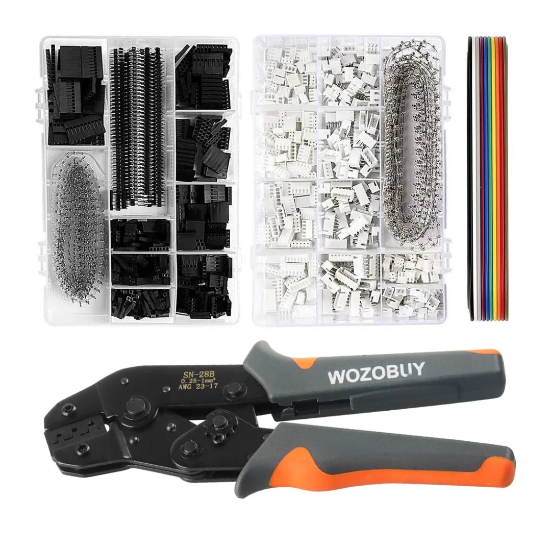 Crimper for Micro Connector Pin or Crimping Tool Kit,AWG23-17 Crimping Pliers for JST, Dupont, Molex, AMP EI Series