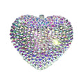 Factory Supply Love Heart Shape Handmade Diamond Chain Crystal Stone Wedding Dinner Portable Diamond Bag