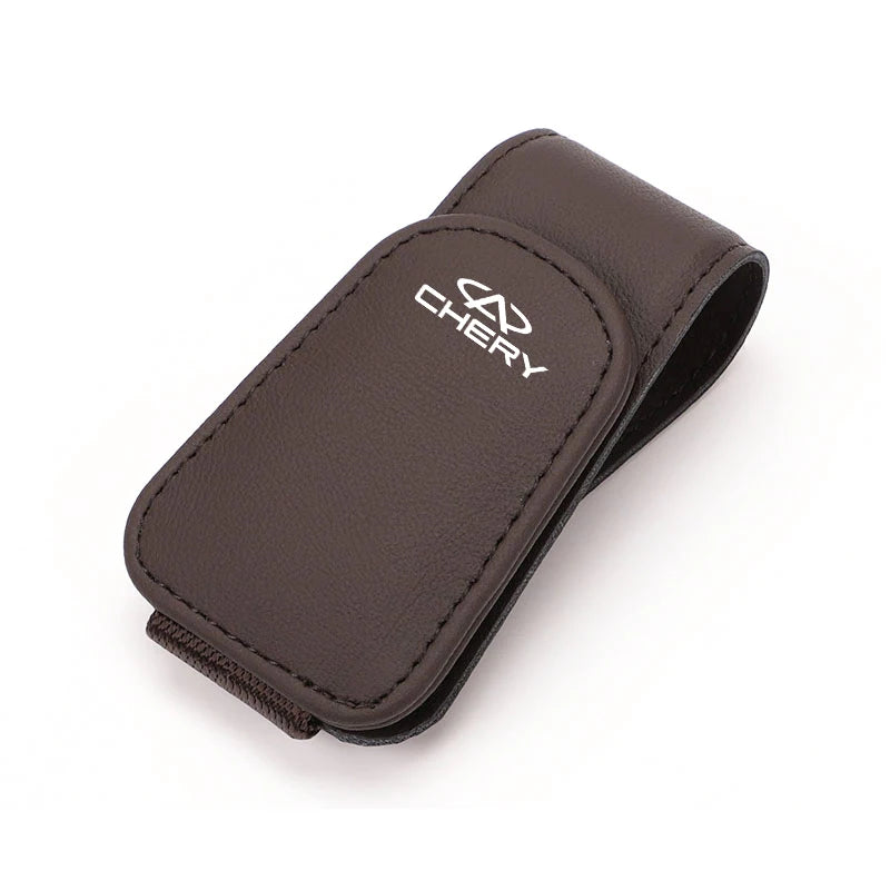 Car Interior Glasses Clip Leather Storage Holder Accessories For Chery EQ7 E3 Tiggo 7 QQ 5x Pro 4 3 Fulwin 2 X1 5 8 T11 Arrizo 6