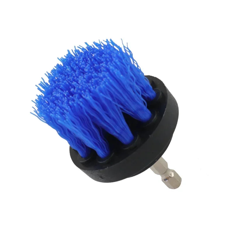 4'' Blue Electric Scrubber Brush Drill Brush Kit Plastic Cleaning Brush Tool for Car Tires Nylon Brushes Car Detailing.BULE