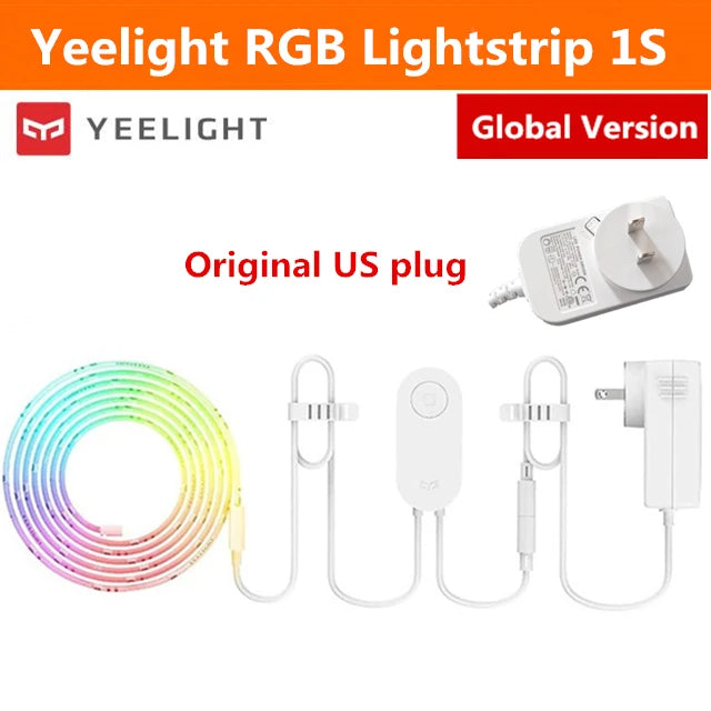 Global version Yeelight Aurora Smart Light Strip 1S RGB Colorful WiFi 2M To 10M 60 LED LightStrip Remote Control For APP Homekit