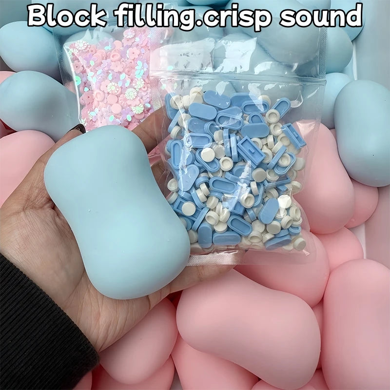Creative Soap Ball Squishy Fidget Toy Building Block Filling No rebound Squeeze Fidget Toy ASMR Sensory Stress Relief Fidget Toy