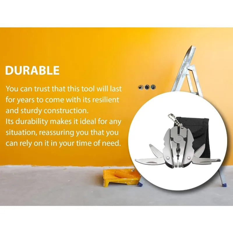 Mini Lightweight Multifunctional Turtle Back Pliers Portable Beetle Pliers Folding Pocket Tool for Outdoor Hiking & Keychain Use