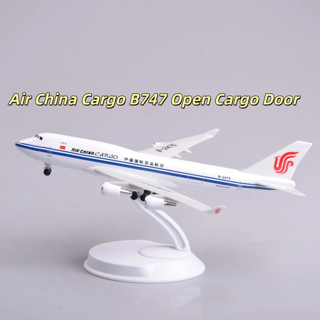20CM Scale Aircraft AIR CHINA Cargo B747 Airlines Openable Cargo Door ABS Model Miniature Airplane Toy Model Boys Toys Children