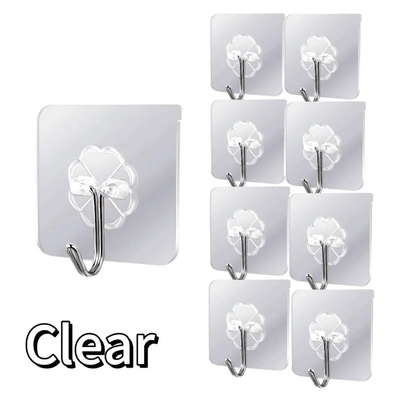 Self Adhesive Hooks Rotating Waterproof Strong Sticker Holder Wall Door Storage Hanging Hook Kitchen Bathroom Organizer