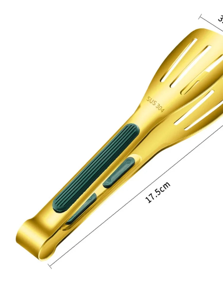 7/9/12Inch Anti-Slip Stainless Steel Kitchen Food Tongs Grill Meat Bread Serving Clip Barbecue Buffet Clamp Cooking Accessories