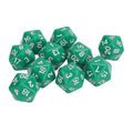 10PCS Polyhedral Dice Set Plastic Lightweight 20 Sided Dice for Role Playing Table Games Polyhedral Dice 1-20 Number