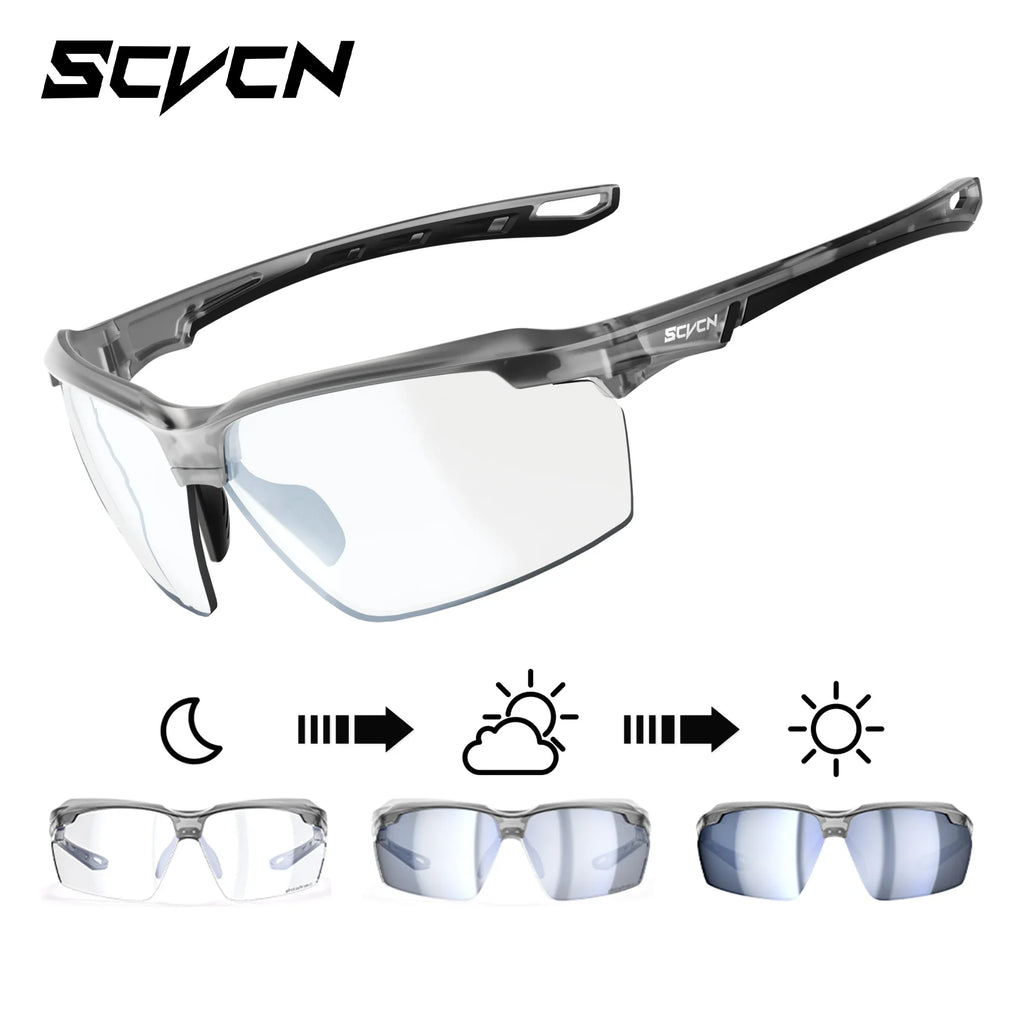 SCVCN Color Photochromic Cycling Glasses Explosion Proof Hunting CS War Game Eyewear Fashion Outdoor Airsoft Shooting Glasses