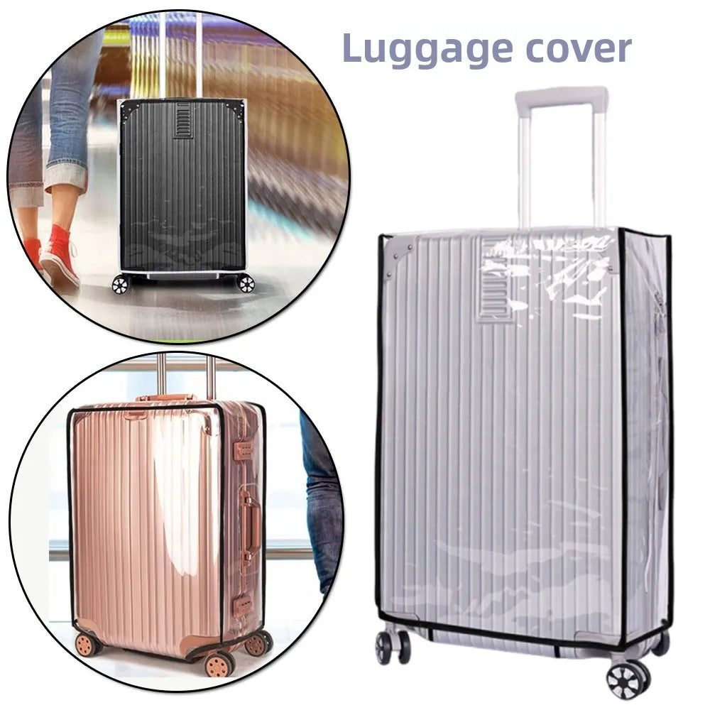 New PVC Rolling Cover 20-30inch Transparent Waterproof Thickened Luggage Cover Protector Suitcase Cover for Travel Suitcase Case