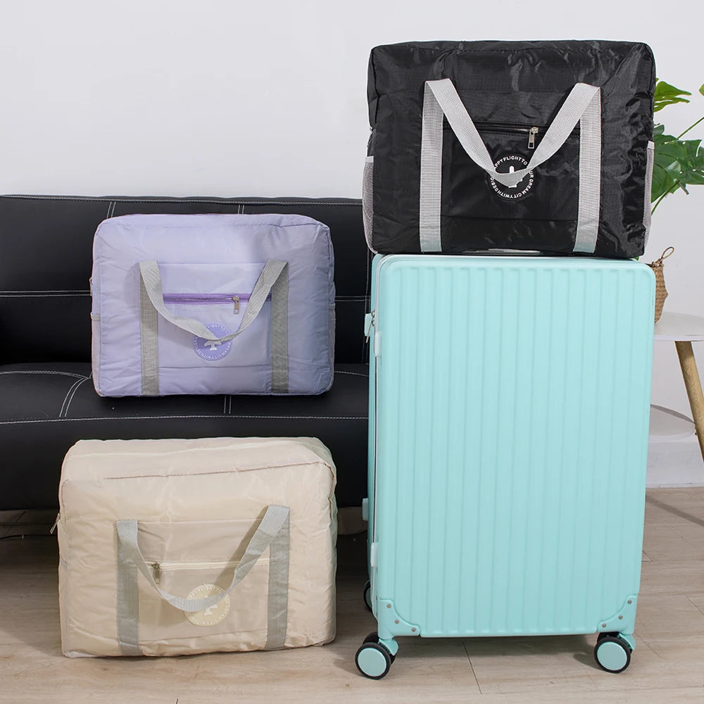Large Capacity Foldable Travel Bag Portable Handheld Luggage for Short Distance Simple Waiting for Delivery Storage Bag