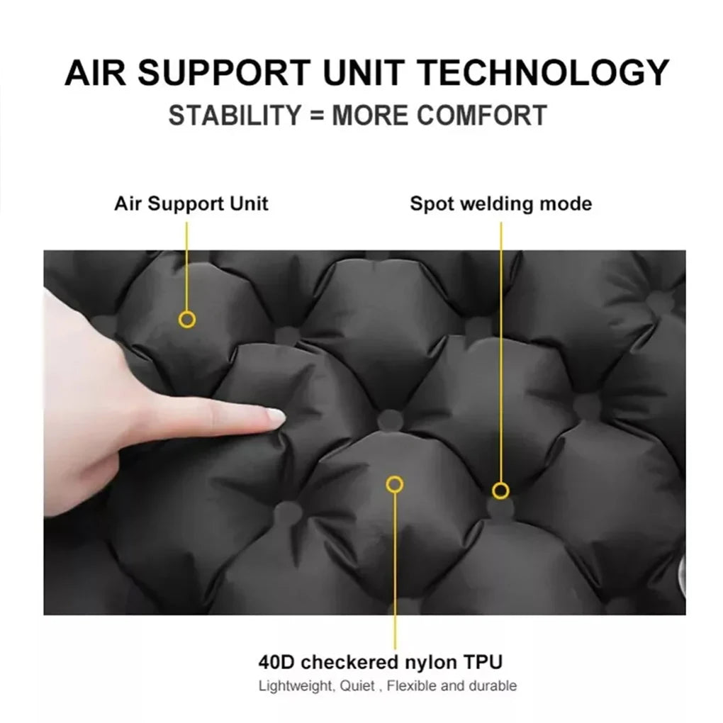 Portable Inflatable Seat Cushion Lightweight Travel Air Sitting Pad,Moisture and Water Resistant Camping Chair Mat for Outdoor