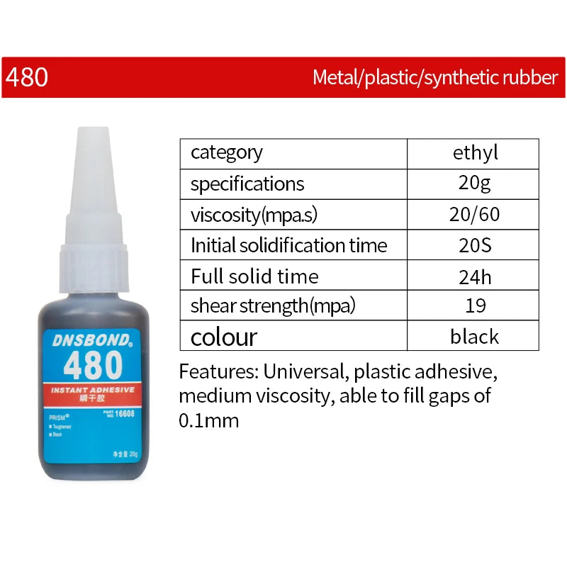 Brand-new Upgraded Instant Adhesive 401/ 403/ 406/ 454/ 460/ 480/ 495/ 496 Super Glue Extra Strong Multi-purpose Cyanoacrylate