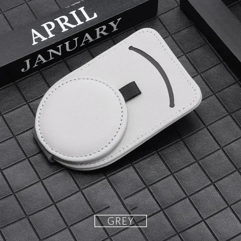 Car Sunglasses Bracket Sunshade Glasses Clip Multi functional Leather Glasses Hanger Portable Ticket Card Clip Car Accessories