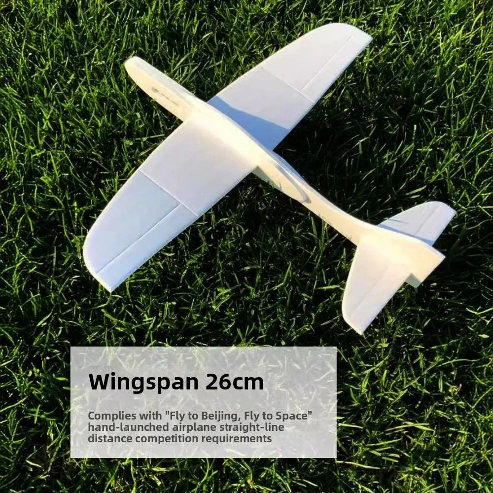 Lightweight Airplane Glider Model White Blank Foam Board Plastic Unfinished Biplane DIY Toys Outdoor Flying Throwing Plane