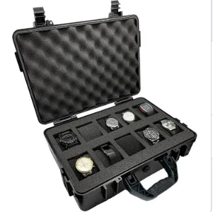 8/10/15 Slots Hard Protective Case with Sponge Waterproof Watch Storage Box  Moisture-Proof Collector Organizer
