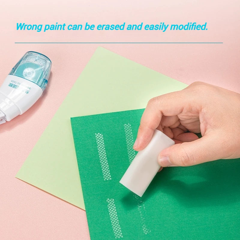 Deli Double Sided Adhesive Tape, Roller Glue Tape, 6mm * 8m with Refill Glue, DIY Journal Stationery, 1PC