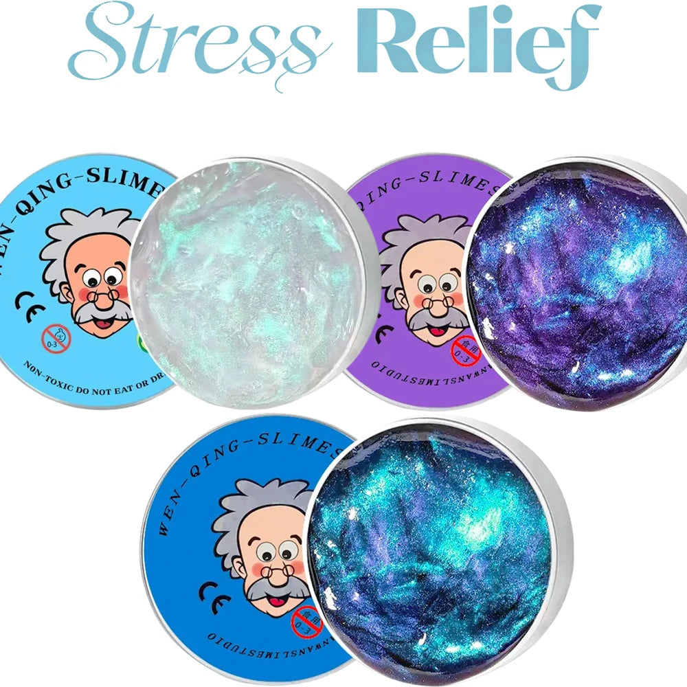 New Stress Relief Toys Old Man Liquid Squishy Transparent Crystal Slime Fluffy Foam Putty Kids Safe Bouncy Stretchy Color Slime