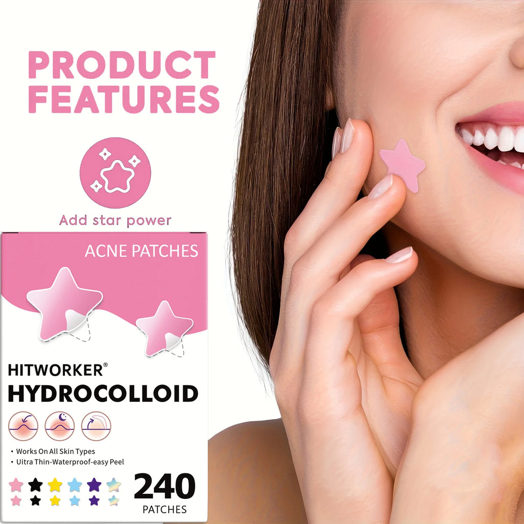 240 pieces/acne patch, covering acne and pimple patches, deep cleansing high-quality patch, gentle and skin friendly