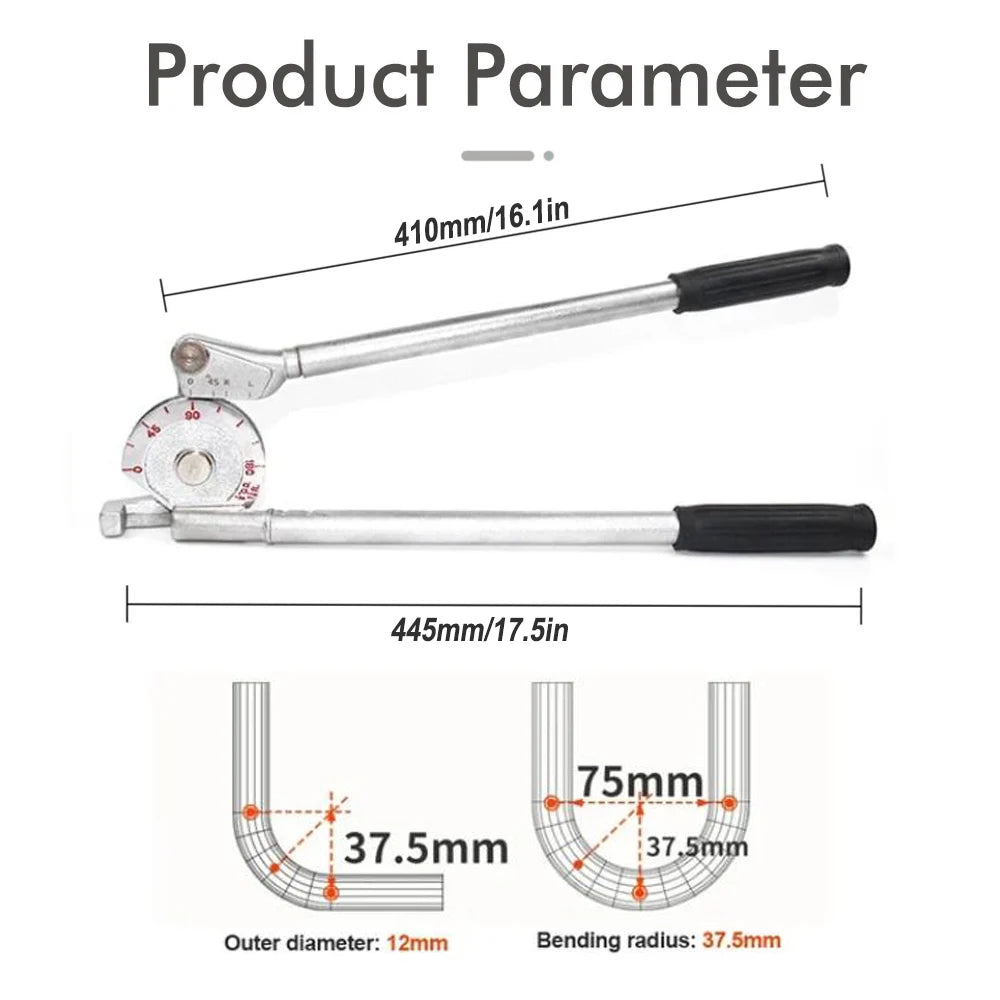 180 ° Tube Bender 12mm 1/2” O.D.TUBING Strong Bend Bend Stainless Steel Pipe