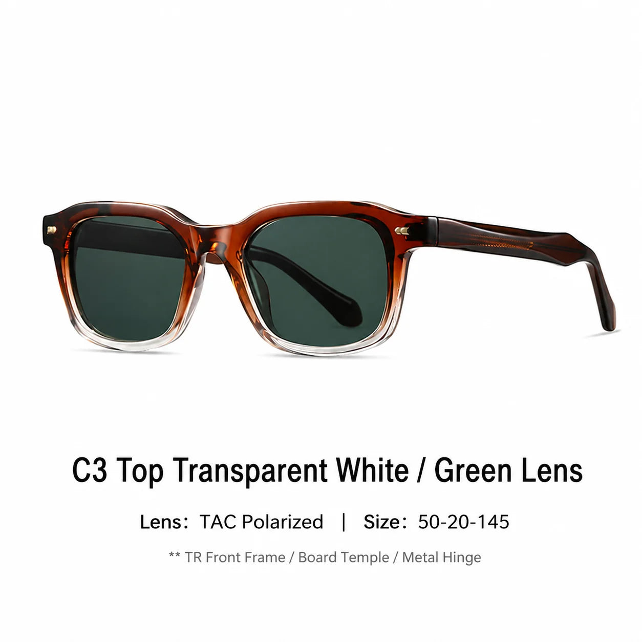 Square Frame Full Rim Sunglasses Men Vintage Street Style UV400 Protection Trendy Designer Eyewear Retro Fashion Sun Glasses