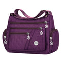 Water Resistant Nylon Multi Zipper Crossbody Bag Large Adjustable Strap Shoulder Purse for Mother Daily Outdoor Shopping Travel