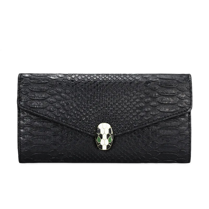 Women Snake Embossed Clutch Bag Elegant Jewelry Inspired Lock Luxury Chain Shoulder Bag 2026 Trend Envelope Party Evening Purse