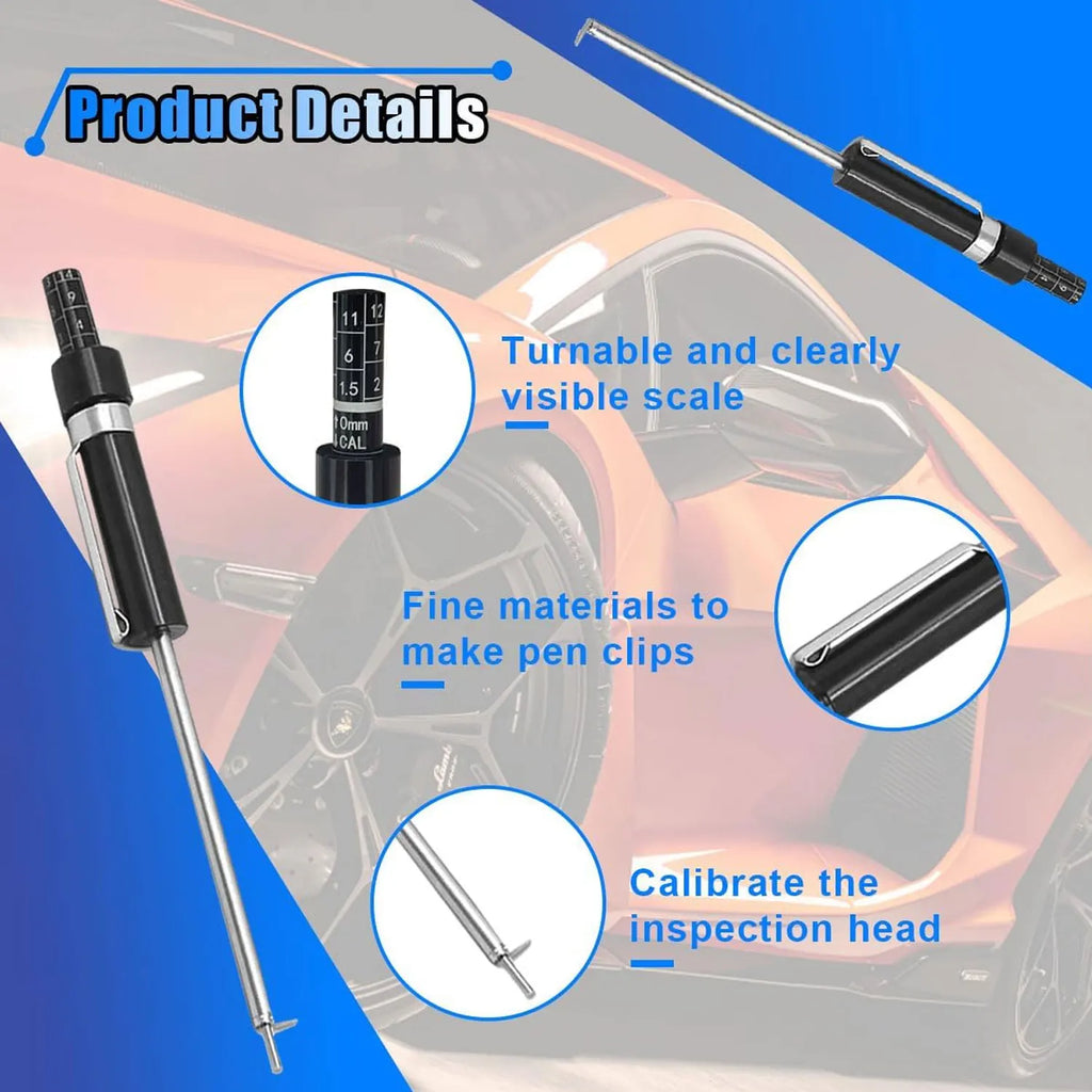 1PCS Brake Pad Measuring Gauge Brake Pad Scale Brake Pad Detection Pen Brake Pad Test Special Tool For Car Tire