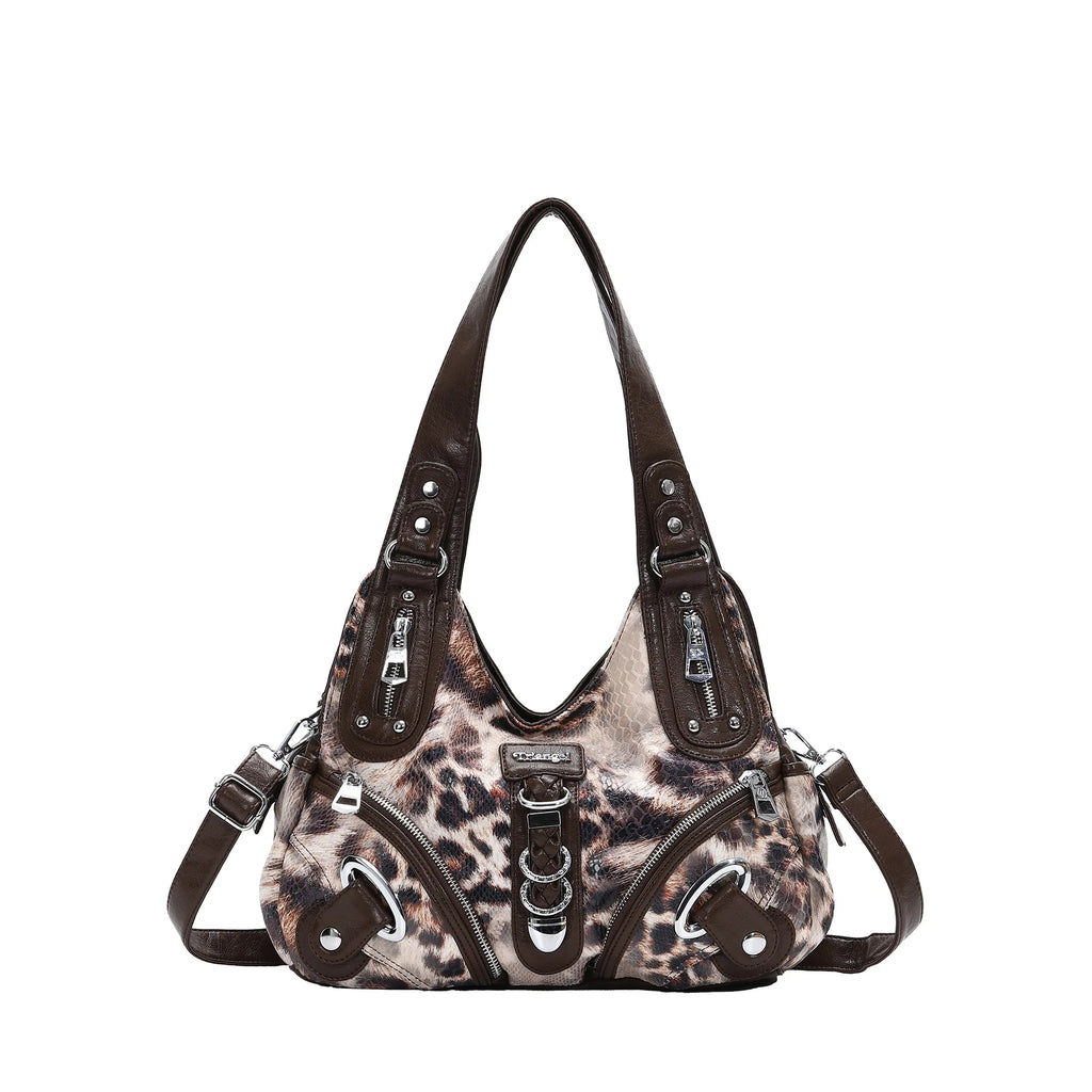 Women Handbags Fashion Leopard Shoulder Bag Large Tote Top-handle Shopping Pack Multifunctional Satchel Lady Hobos Big Purse