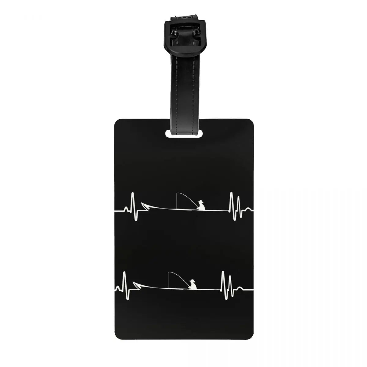 Custom Rock Guitar Heartbeat Luggage Tag With Name Card Music Singer Privacy Cover ID Label for Travel Bag Suitcase