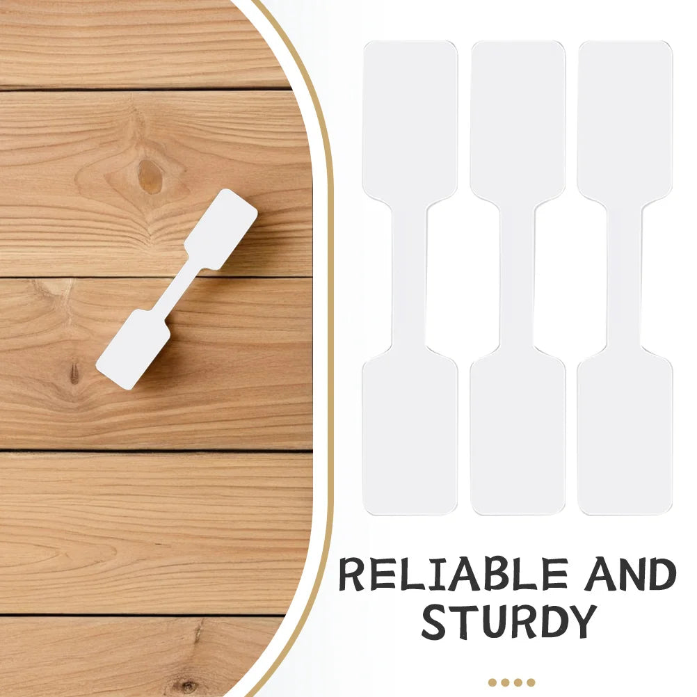 100pcs Self-Adhesive Cable Labels Writable Wire Tags Reusable Wire Labels Cord Label Tags Identification Paper Handwriting Tag