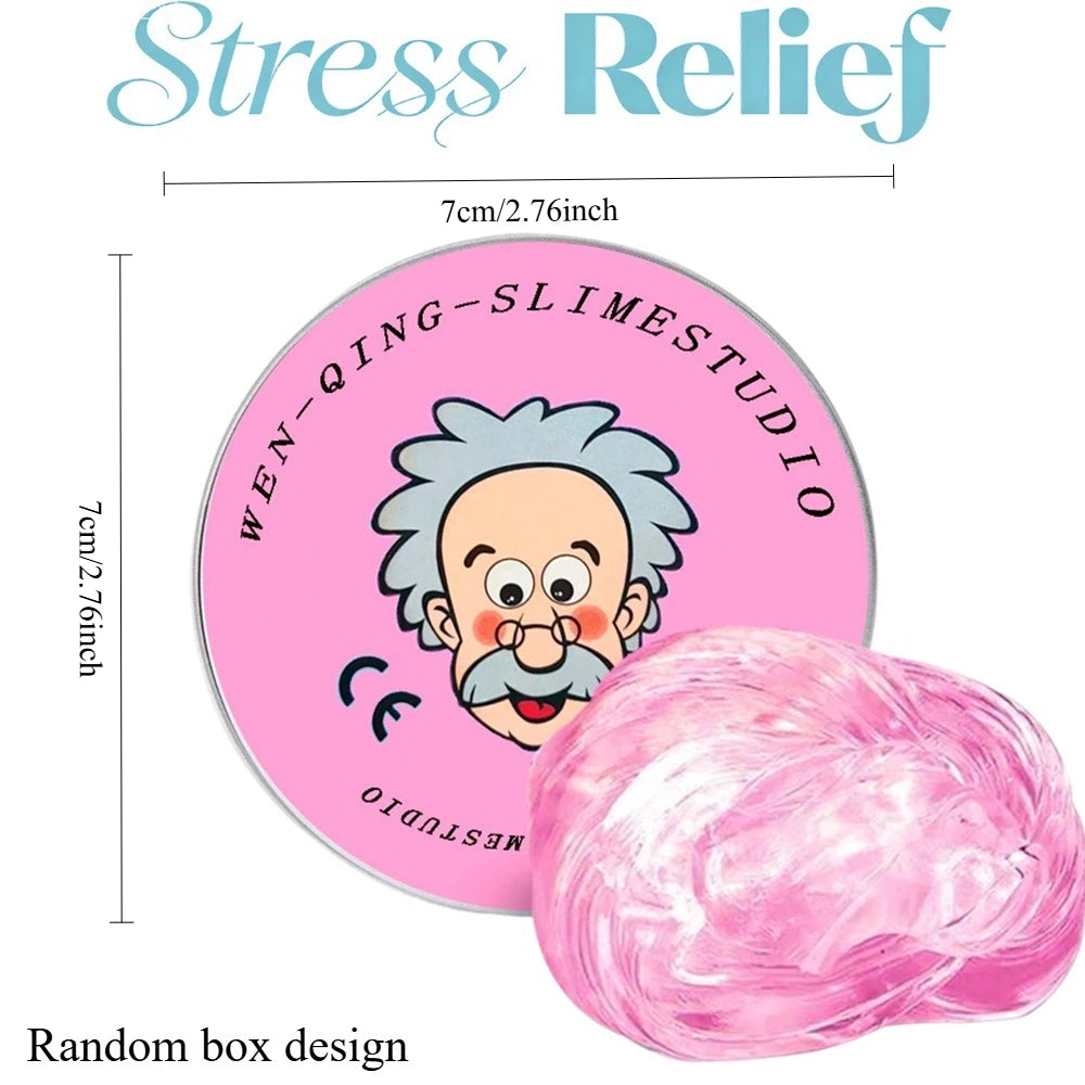 New Stress Relief Toys Old Man Liquid Squishy Transparent Crystal Slime Fluffy Foam Putty Kids Safe Bouncy Stretchy Color Slime