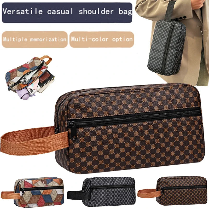 Neutral color tote bag for men and women, suitable for makeup bags and toiletry bags, can be carried by hand or carried as a bag